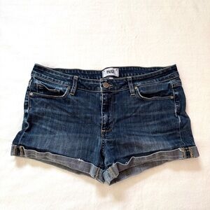PAIGE Women's Dark Blue Jean Shorts